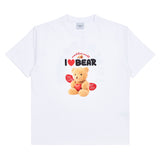 アクメドラビ(acme' de la vie) I LOVE TEDDY BEAR SHORT SLEEVE T-SHIRT WHITE