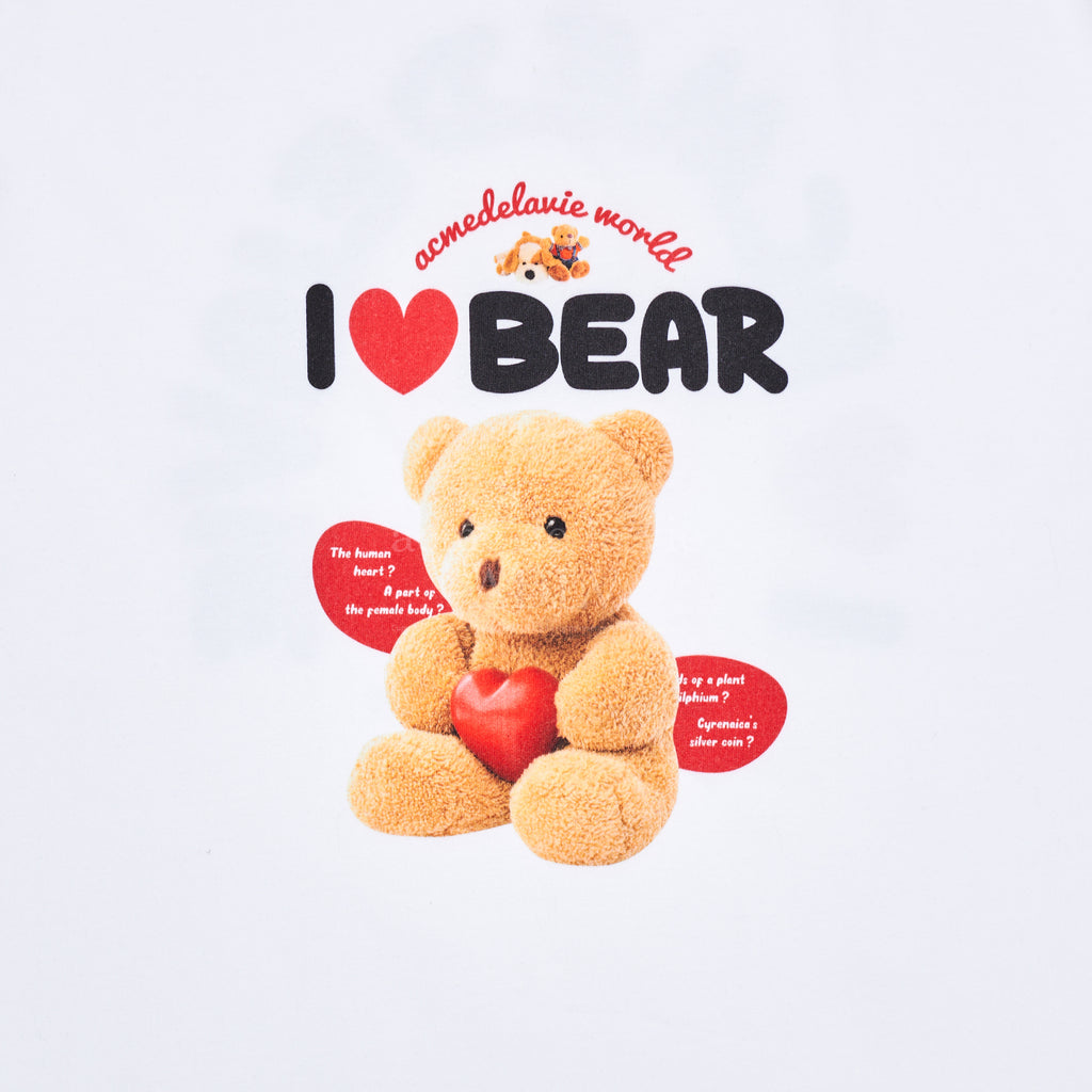 アクメドラビ(acme' de la vie) I LOVE TEDDY BEAR SHORT SLEEVE T-SHIRT WHITE