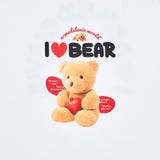 アクメドラビ(acme' de la vie) I LOVE TEDDY BEAR SHORT SLEEVE T-SHIRT WHITE