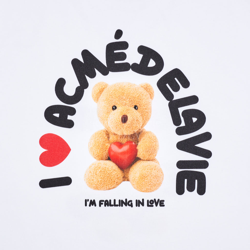 アクメドラビ(acme' de la vie) I LOVE TEDDY BEAR SHORT SLEEVE T-SHIRT WHITE