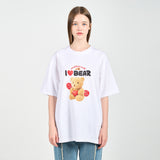 アクメドラビ(acme' de la vie) I LOVE TEDDY BEAR SHORT SLEEVE T-SHIRT WHITE