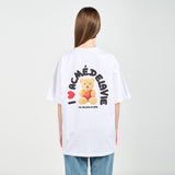 アクメドラビ(acme' de la vie) I LOVE TEDDY BEAR SHORT SLEEVE T-SHIRT WHITE