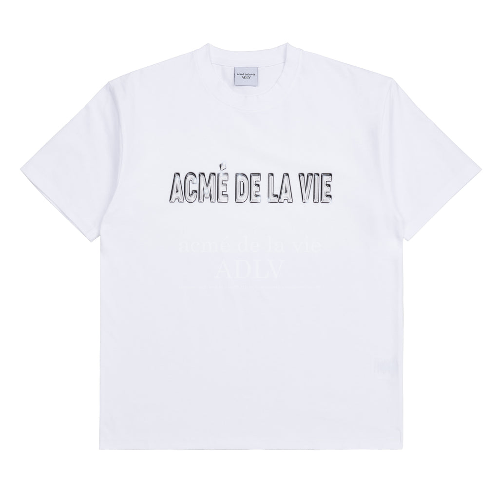 アクメドラビ(acme' de la vie) 3D CHROME LOGO SHORT SLEEVE T-SHIRT WHITE