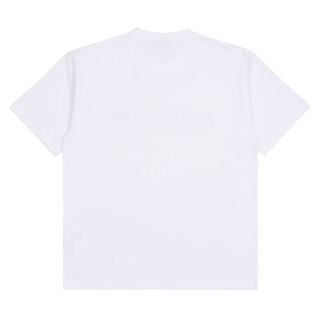 アクメドラビ(acme' de la vie) 3D CHROME LOGO SHORT SLEEVE T-SHIRT WHITE