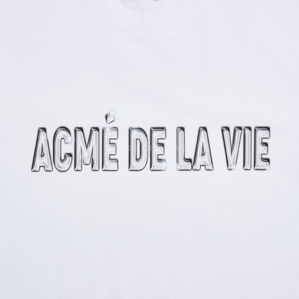 アクメドラビ(acme' de la vie) 3D CHROME LOGO SHORT SLEEVE T-SHIRT WHITE