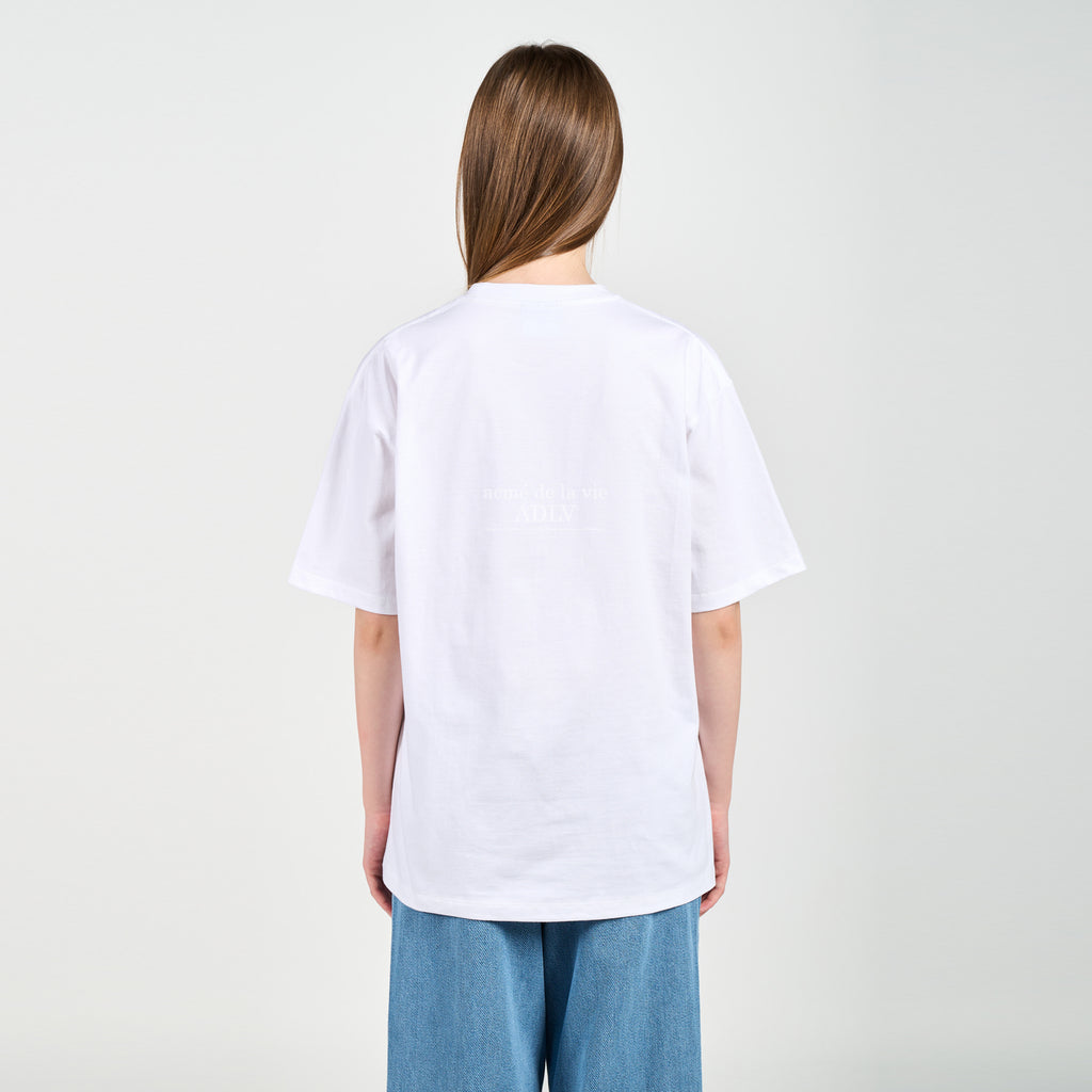 アクメドラビ(acme' de la vie) 3D CHROME LOGO SHORT SLEEVE T-SHIRT WHITE