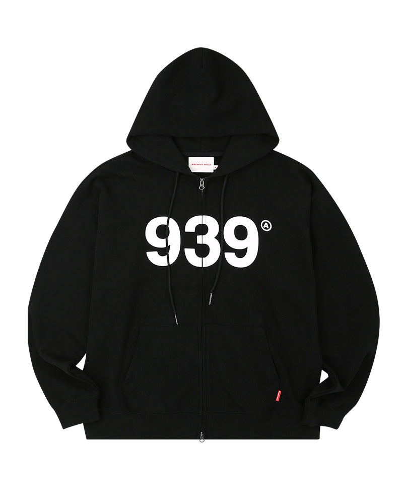 ARCHIVE BOLD (アーカイブボールド) 939 LOGO HOOD ZIP-UP (BLACK)