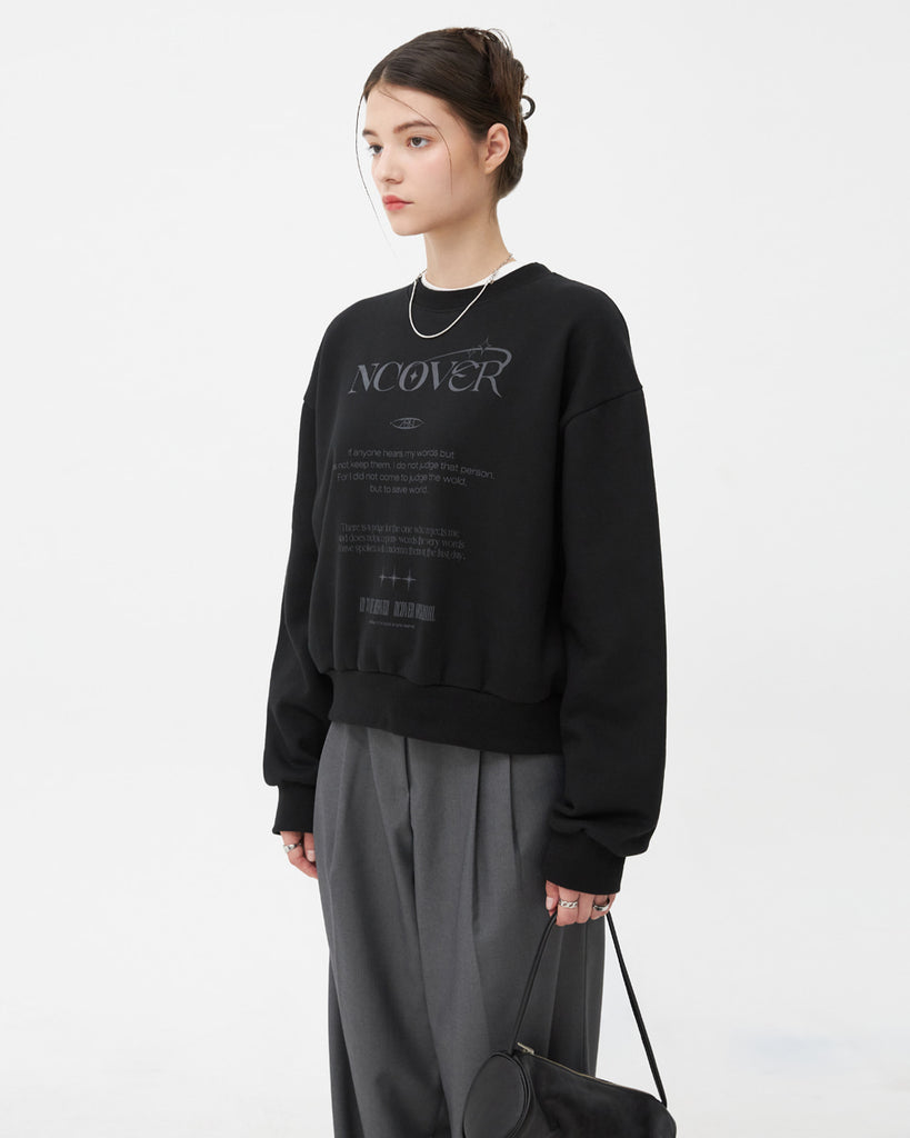 NCOVER(エンカバー)IN TO THE HEAVEN TEXT SWEATSHIRT-BLACK