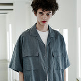 EZKATON (エズカートン) EZ Miracle Short Sleeve Shirt Deep Gray STSS6590