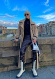 トレンディウビ(Trendywoobi) brown 3rope strap trenchcoat