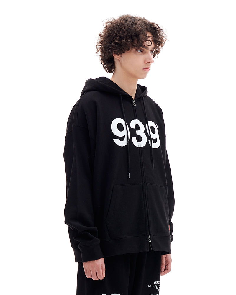 ARCHIVE BOLD (アーカイブボールド) 939 LOGO HOOD ZIP-UP (BLACK)