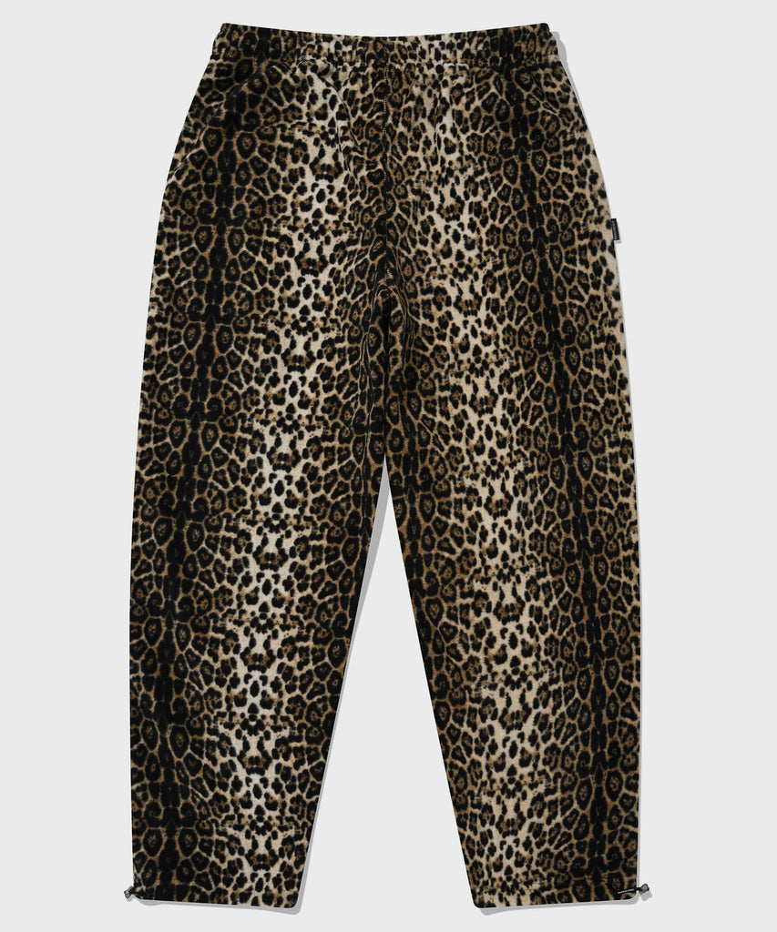 セイントペイン(SAINTPAIN)  SP LEOPARD FLEECE TRAINING PANTS-BEIGE