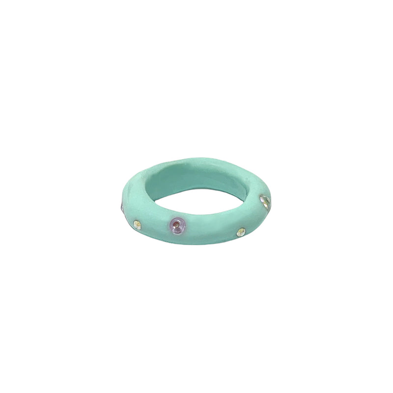 Nff(エヌエフエフ) 	 color beads ring_mint