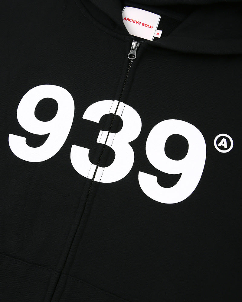 ARCHIVE BOLD (アーカイブボールド) 939 LOGO HOOD ZIP-UP (BLACK)