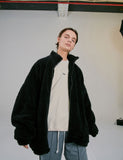ディープリーク(DPRIQUE) OVERSIZED SHEARLING JACKET - BLACK