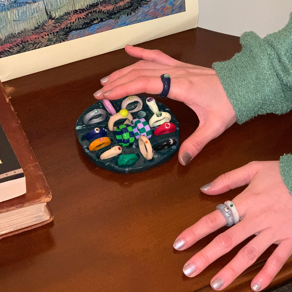 Nff(エヌエフエフ) 	 ceramic_ring holder (green)