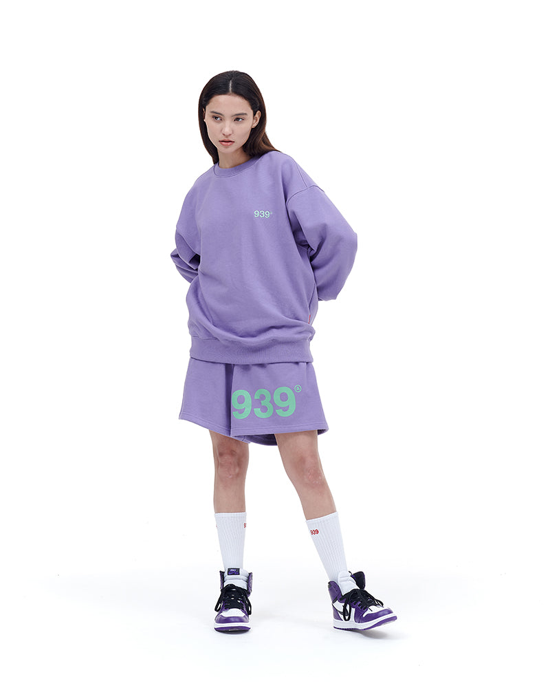 ARCHIVE BOLD (アーカイブボールド) 939 LOGO SWEAT SHORTS (LAVENDER)