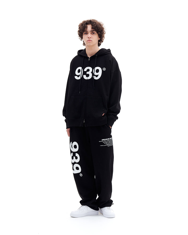 ARCHIVE BOLD (アーカイブボールド) 939 LOGO HOOD ZIP-UP (BLACK)