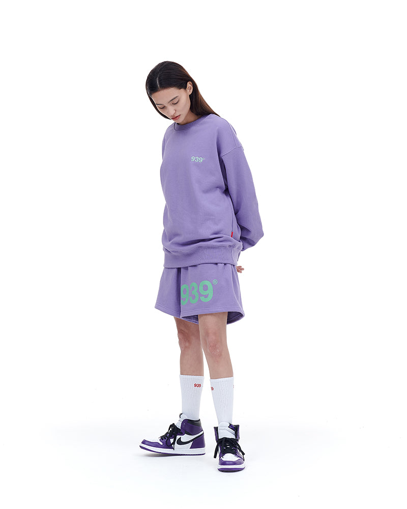 ARCHIVE BOLD (アーカイブボールド) 939 LOGO SWEAT SHORTS (LAVENDER)