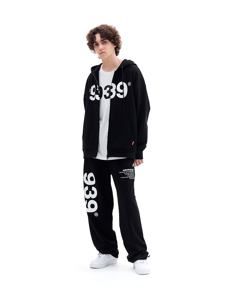 ARCHIVE BOLD (アーカイブボールド) 939 LOGO HOOD ZIP-UP (BLACK)