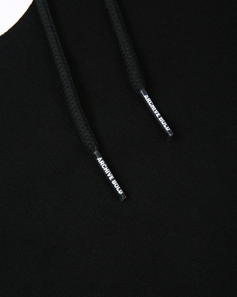 ARCHIVE BOLD (アーカイブボールド) 939 LOGO HOOD ZIP-UP (BLACK)