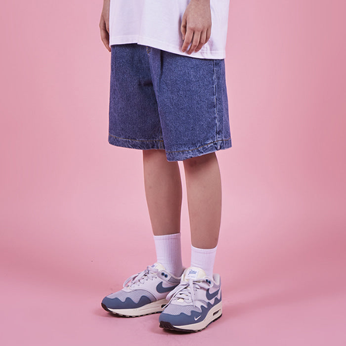VARZAR(バザール) One Tuck Washing Denim Half Pants (2color)