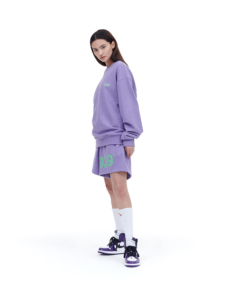 ARCHIVE BOLD (アーカイブボールド) 939 LOGO SWEAT SHORTS (LAVENDER)
