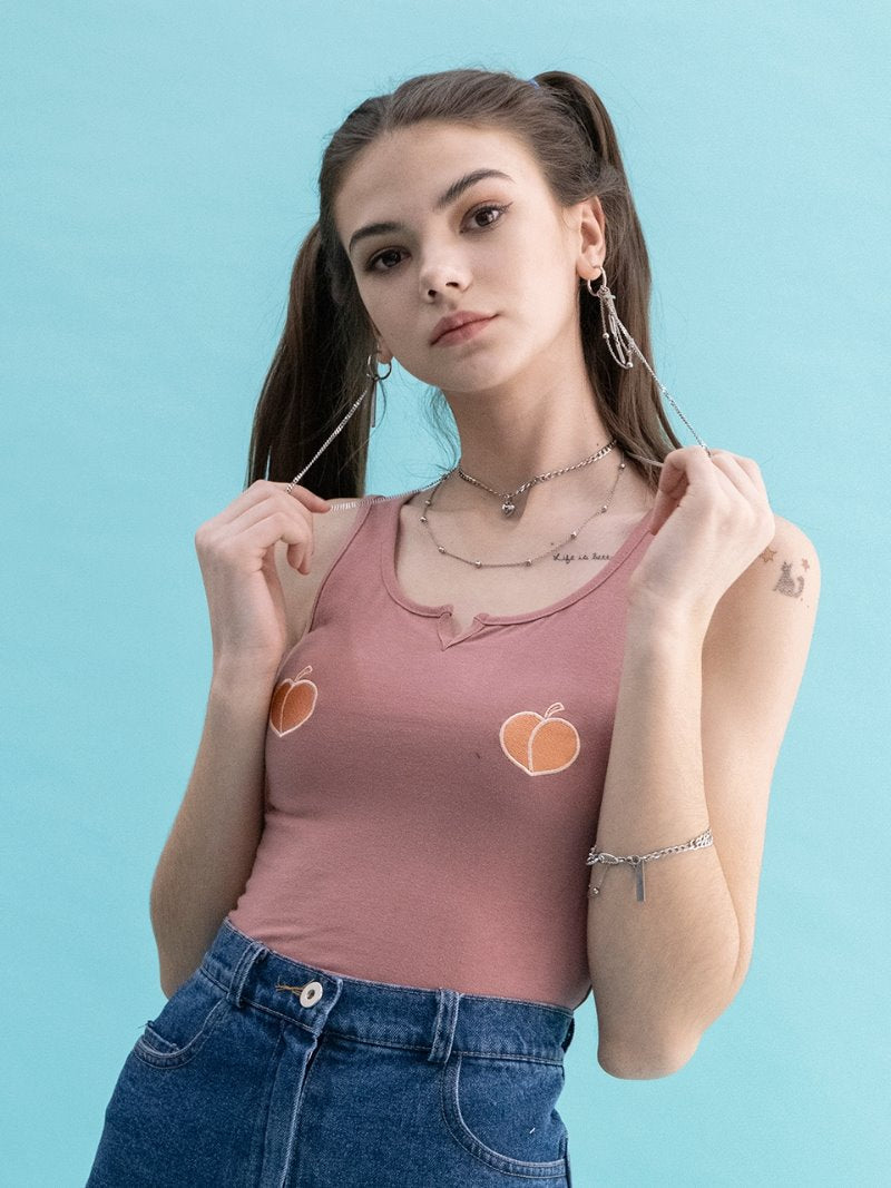 BABLETWO  (ビーエーブルトゥー)     Double Peach Top (PINK)