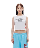 ARCHIVE BOLD (アーカイブボールド) ARCH LOGO SLEEVELESS TOP (WHITE)