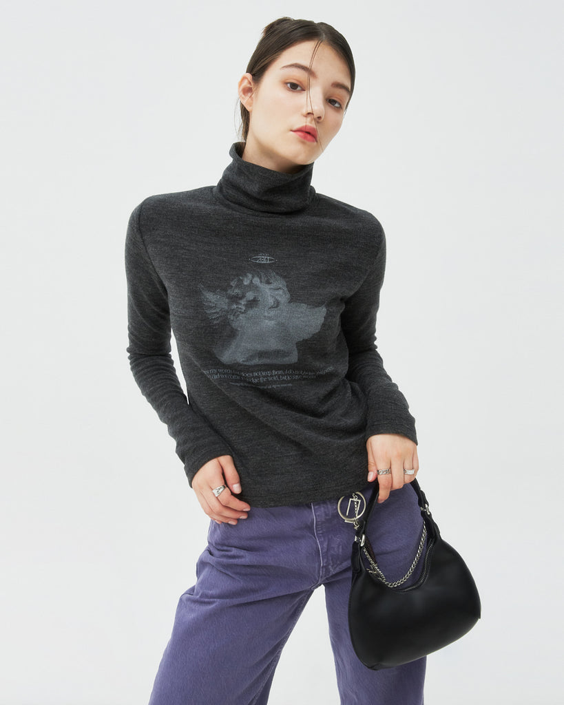 NCOVER(エンカバー)PLASTER CAST TURTLENECK KNIT-BLACK