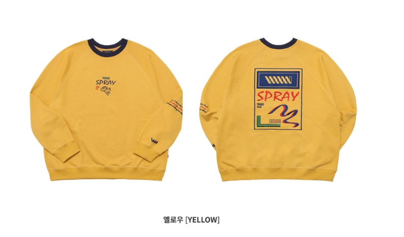 ダブルユーブイプロジェクト(WV PROJECT)SCRIBBLE SWEATSHIRT YRMT7205 (YELLOW)