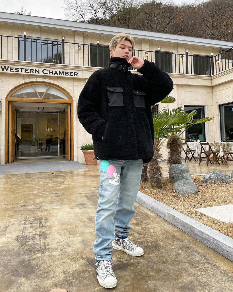 DAYDAF (デイダフ) DAYDAF COBRA BUCKLE FLEECE JACKET - BLACK