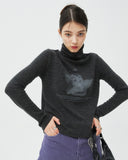 NCOVER(エンカバー)PLASTER CAST TURTLENECK KNIT-BLACK