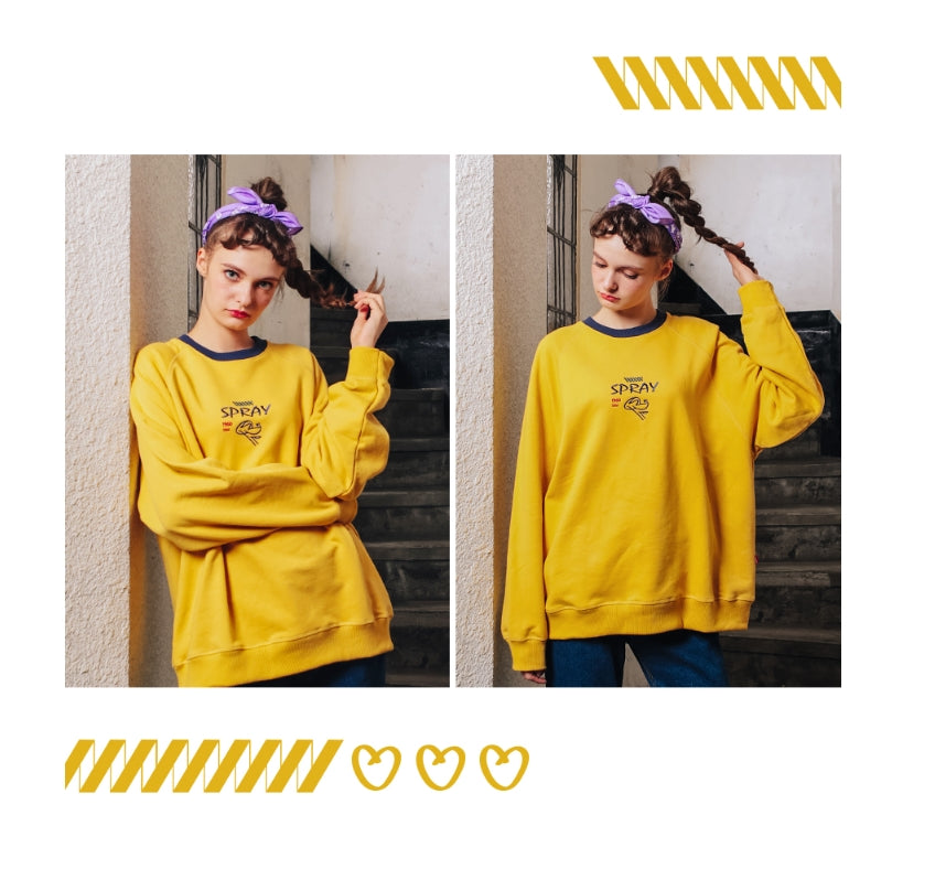 ダブルユーブイプロジェクト(WV PROJECT)SCRIBBLE SWEATSHIRT YRMT7205 (YELLOW)