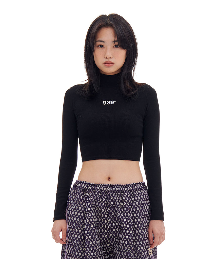 ARCHIVE BOLD (アーカイブボールド) 939 LOGO CROP HALF NECK (BLACK)
