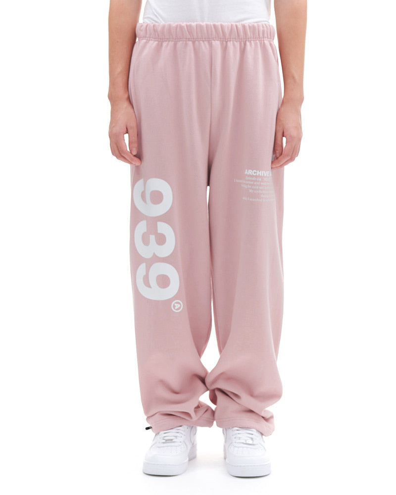 ARCHIVE BOLD (アーカイブボールド) 939 LOGO SWEAT PANTS (PINK)