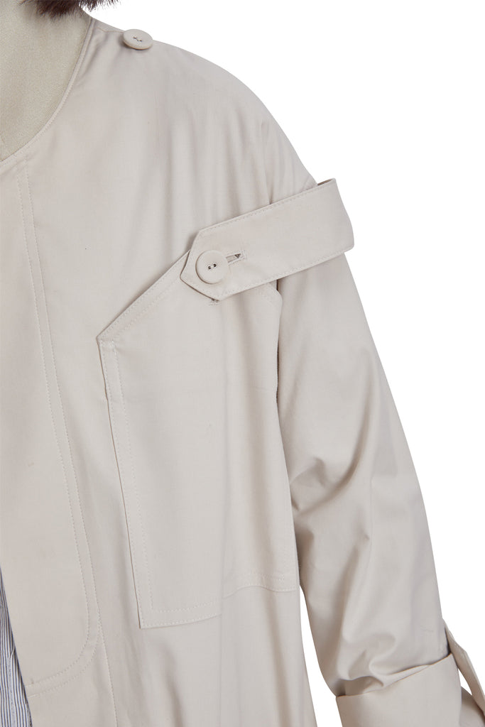 レイブレス(LABELESS) IVORY UPSIDE DOWN LONG COAT