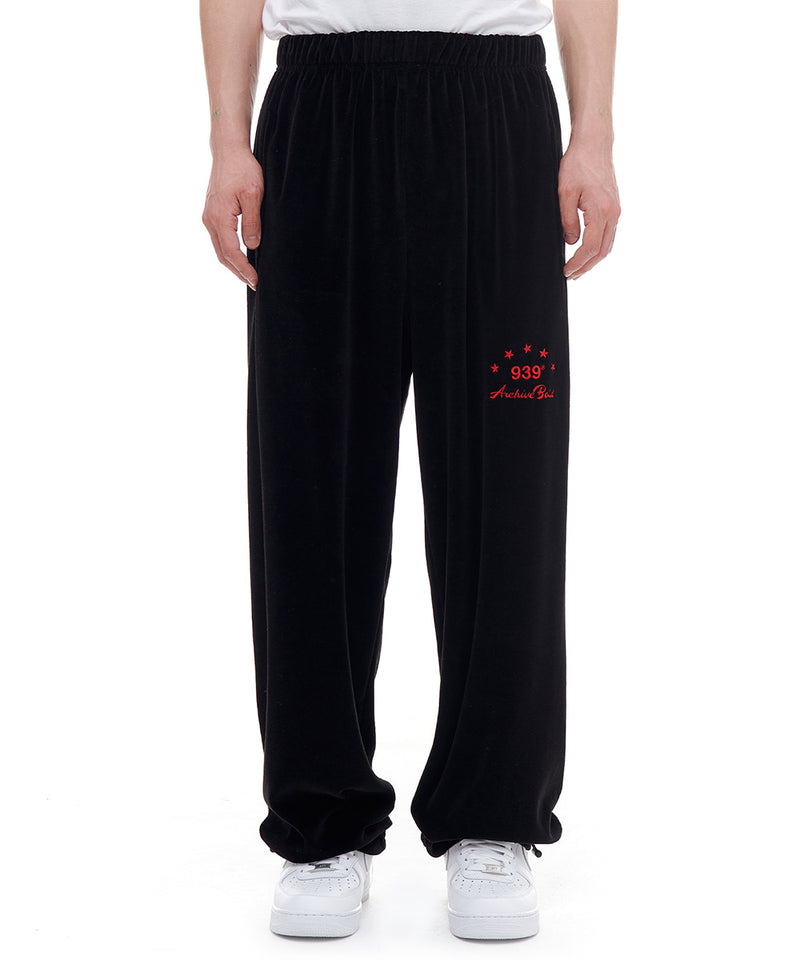 ARCHIVE BOLD (アーカイブボールド) VELOUR SWEAT PANTS (BLACK)
