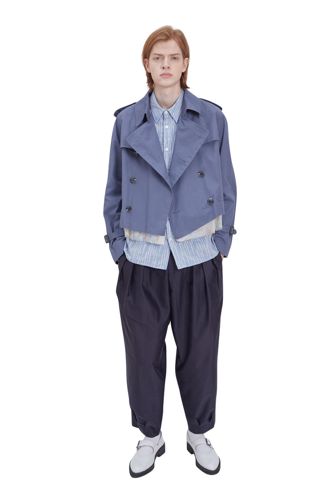 レイブレス(LABELESS) LIGHT BLUE PUREZA TRENCH JACKET