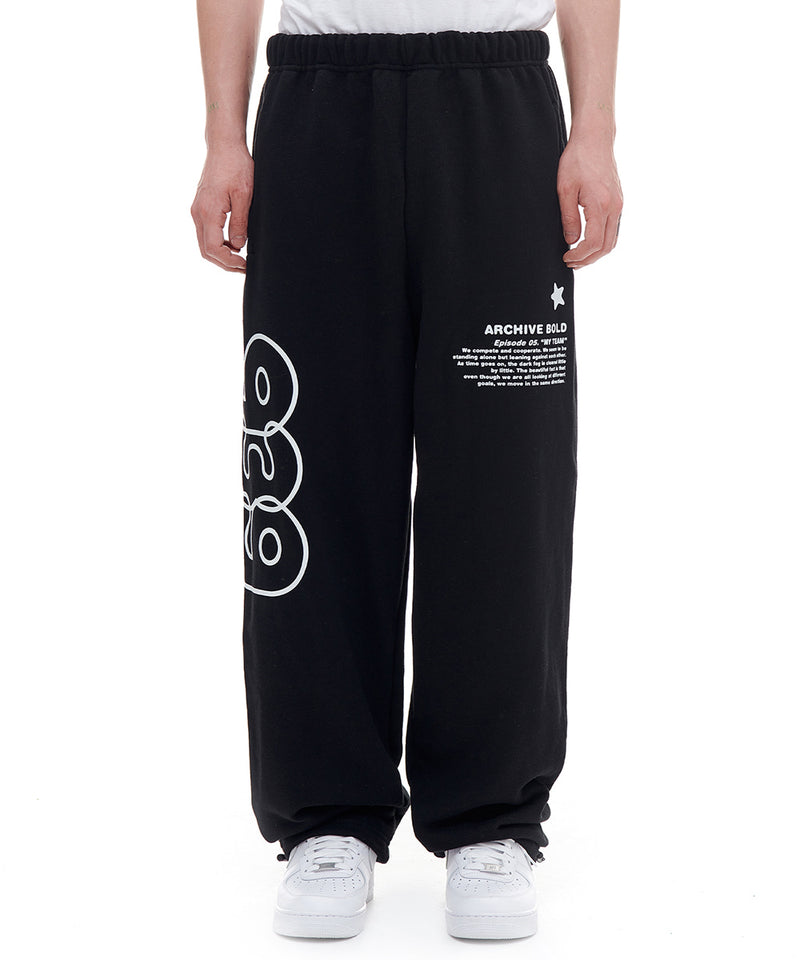 ARCHIVE BOLD (アーカイブボールド) 939 TYPE B SWEAT PANTS (BLACK)