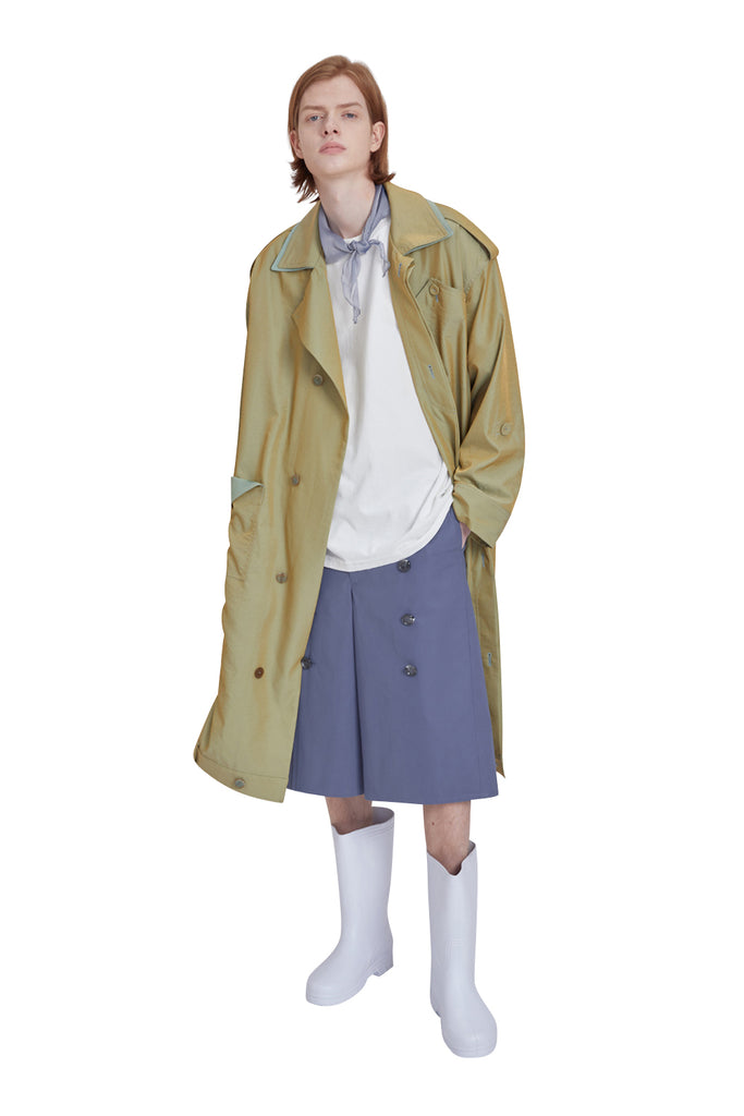 レイブレス(LABELESS) GREEN UPSIDE DOWN LONG COAT