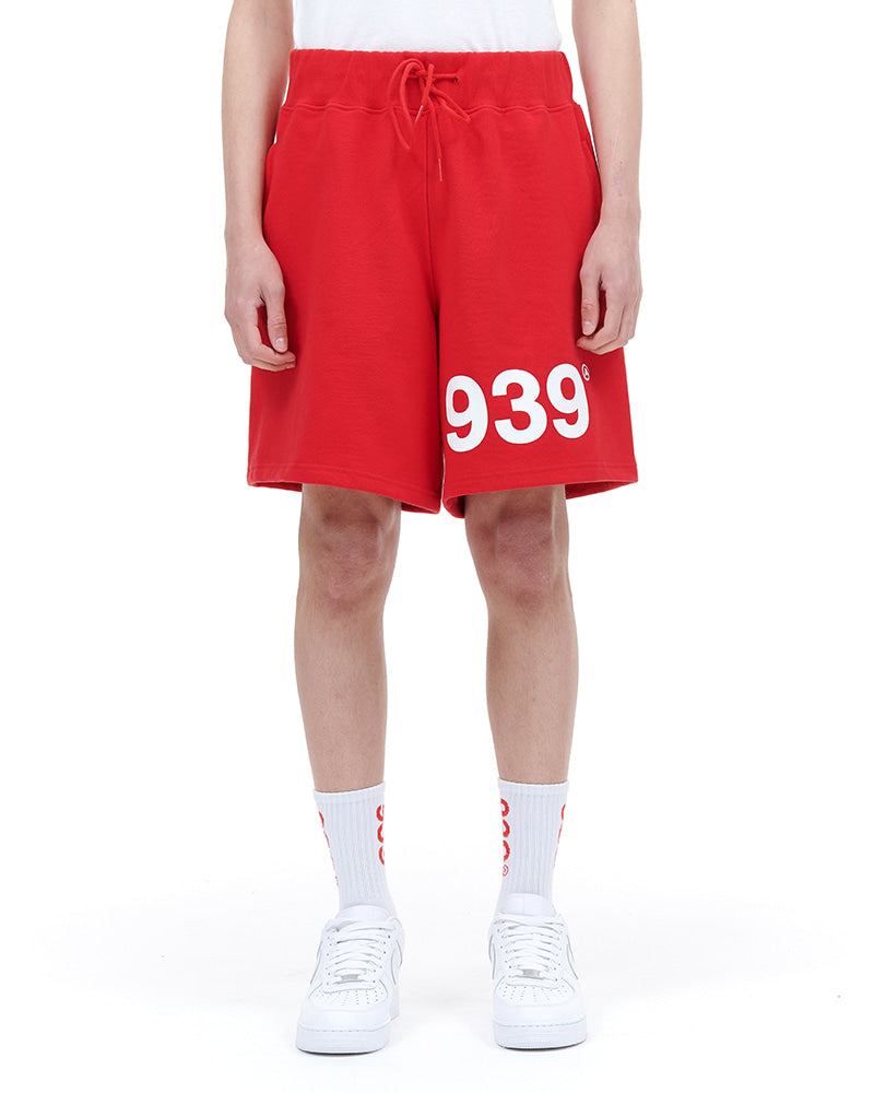 ARCHIVE BOLD (アーカイブボールド) 939 LOGO SWEAT SHORTS (DEEP RED)