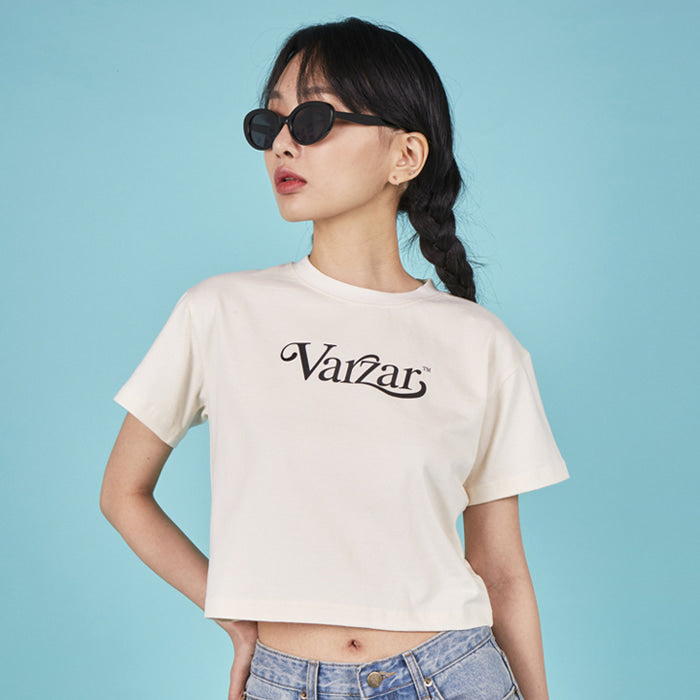 VARZAR(バザール) Leaf VZ Logo Crop T-Shirts (4color)