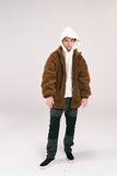 ディープリーク(DPRIQUE) OVERSIZED SHEARLING JACKET - BROWN