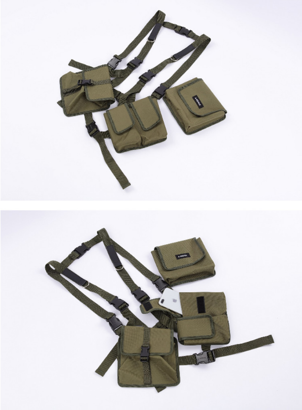 オウェンド(A-WENDE) Pocket Belt Bag (Khaki)