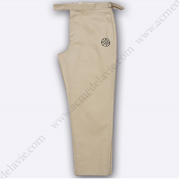 アクメドラビ(acme' de la vie) ADLV COTTON PANTS BEIGE Beige cotton pants