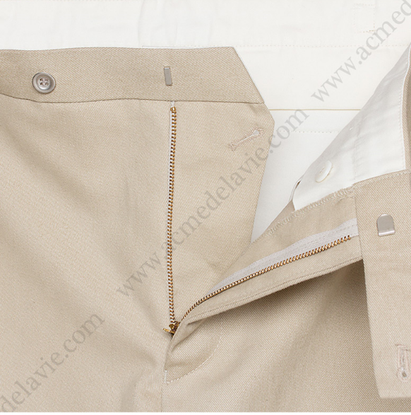 アクメドラビ(acme' de la vie) ADLV COTTON PANTS BEIGE Beige cotton pants