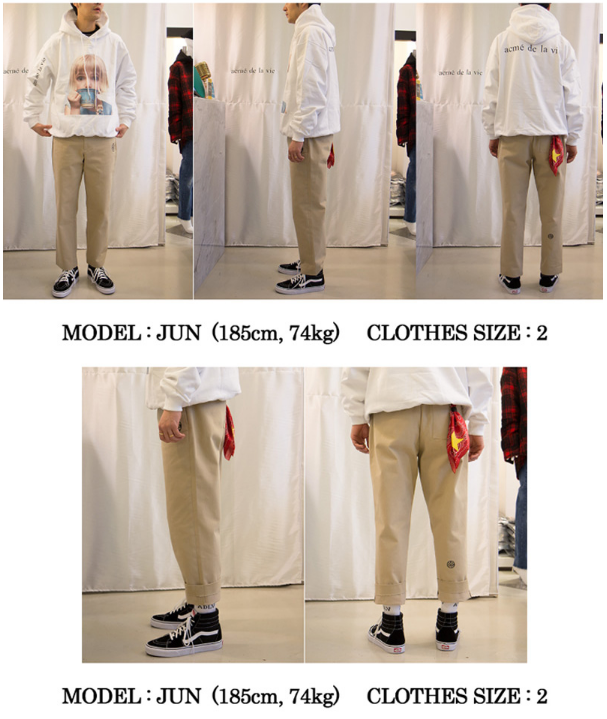 アクメドラビ(acme' de la vie) ADLV COTTON PANTS BEIGE Beige cotton pants