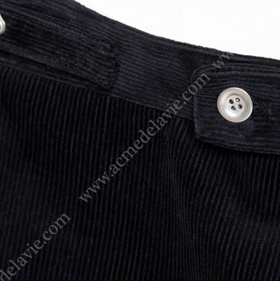 アクメドラビ(acme' de la vie) ADLV CORDUROY PANTS BLACK