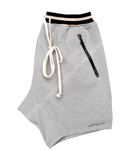 アクメドラビ(acme' de la vie) ADLV ZIPPER TRAINNING SHORT PANTS GREY